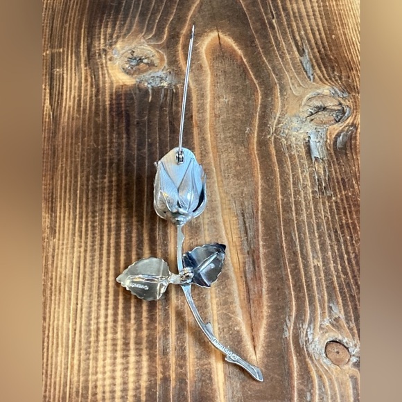 Signed Giovanni Silver Rose Brooch Vintage 1960's. - Picture 3 of 7